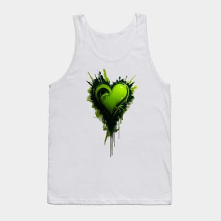 "Heartbeat of the Earth" Organic Graffiti Print Tank Top